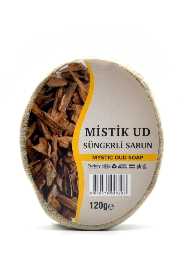 Mistik Ud Özlü Süngerli Sabun Banyo Duş Sabunu 120 G x 3 Adet - Resim 2