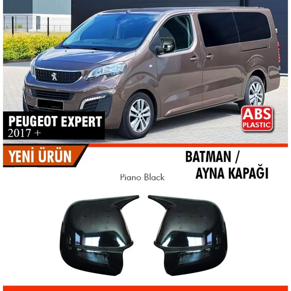 Peugeot Expert Uyumlu Yarasa Batman Ayna Kapağı Piano Black