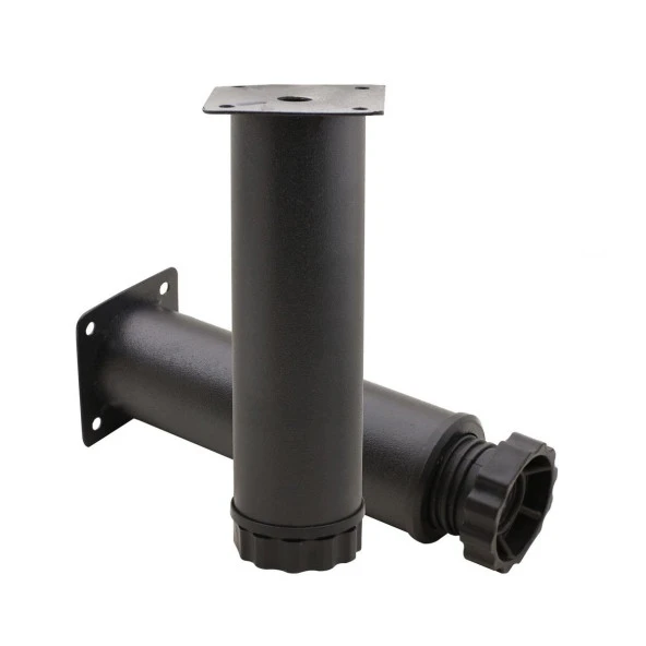 4 Adet Mobilya Ayağı Metal 15 cm Ayarlı 42 mm Mat Siyah Ayak - 3