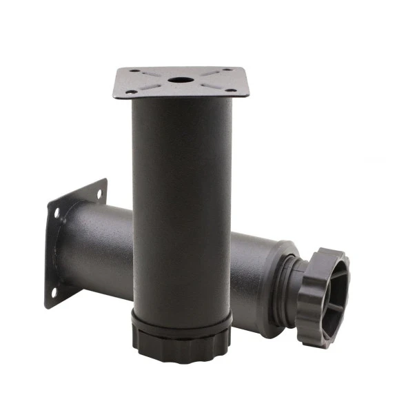 4 Adet Mobilya Ayağı Metal 6 cm Ayarlı 42 mm Mat Siyah Ayak - 3