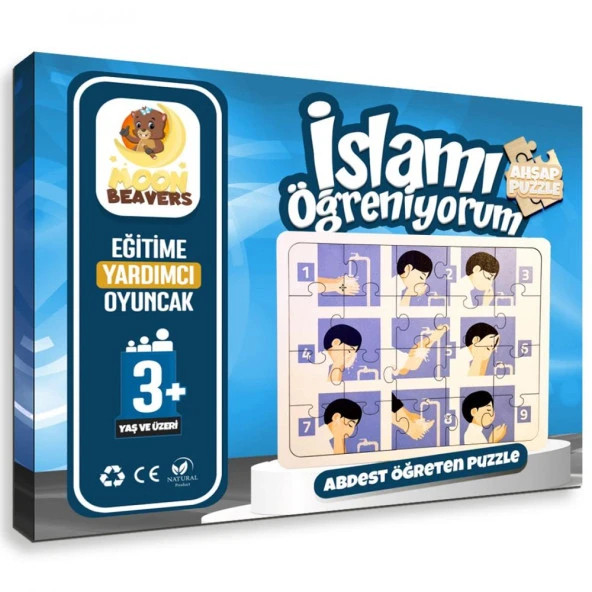 Moon Beavers İslamı Öğreniyorum Puzzle Serisi - 4 Erkek Abdest