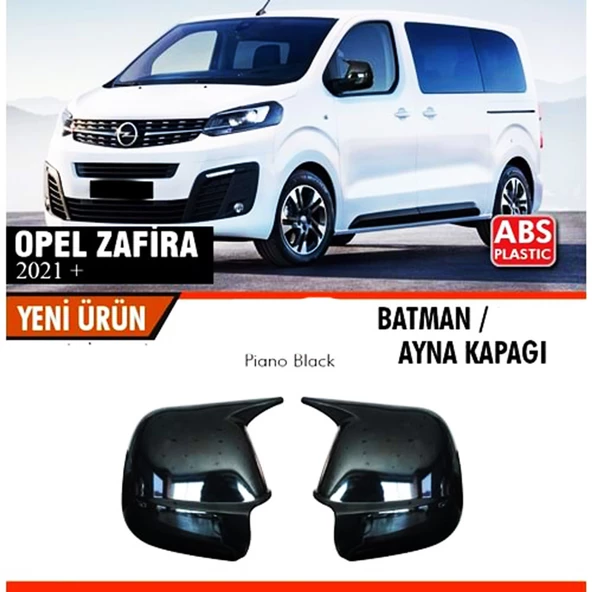 Opel Zafira 2021+ Uyumlu Yarasa Batman Ayna Kapağı Piano Black