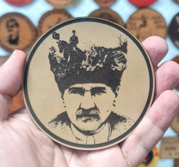 ATATÜRK - Deri Peç - Arma - Leather Patch - Resim 2