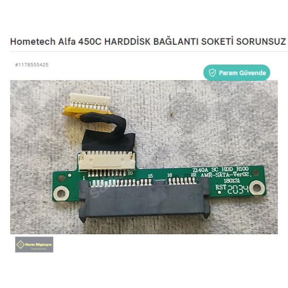 Hometech Alfa 450C HARDDİSK BAĞLANTI SOKETİ SORUNSUZ KABLOLU