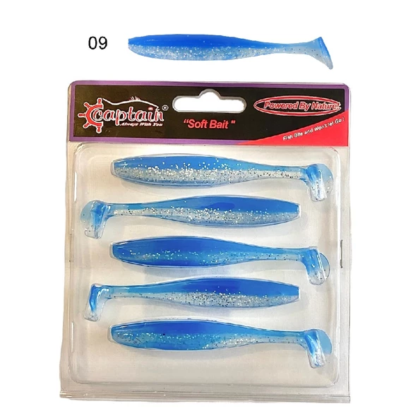 Captain Shad Tail Soft 10cm 4.7gr Levrek Silikonu 5li Paket Suni Silikon Yem - 2