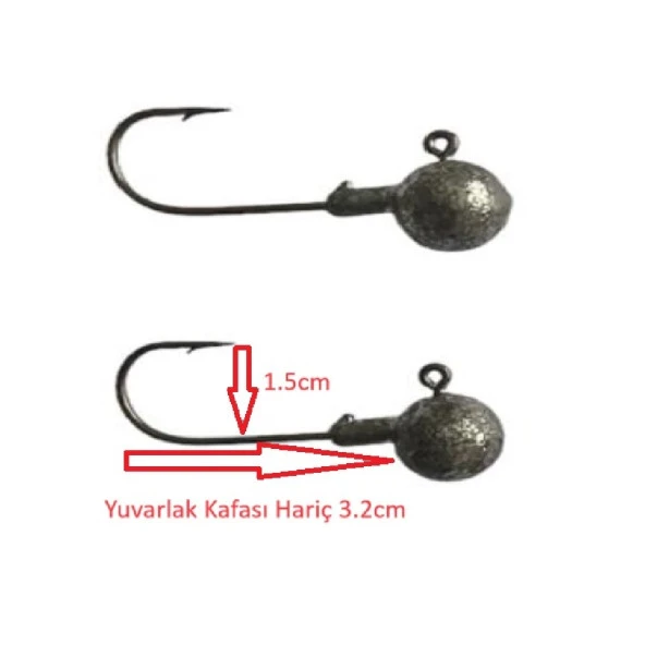 Captain Jig Head  No:3/0 İğne 18gr Zoka (2 Adet)