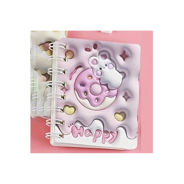 Happy Spiralli Not Defteri 80 Yaprak Çizgisiz,Happy Notebook 80 Sheets Unlined - 2