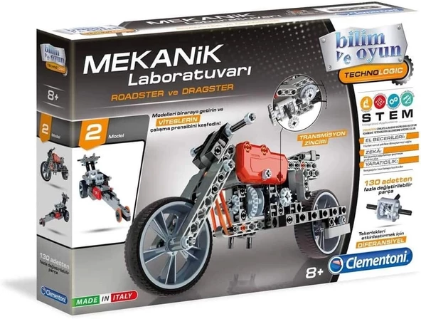 Clementoni - 64298 - Mekanik Laboratuvarı - Roadster & Dragster
