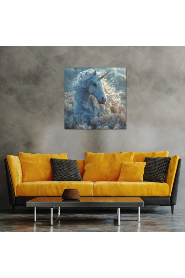 Yağlı Tablo Beyaz At Kanvas Baskı ürün görseli