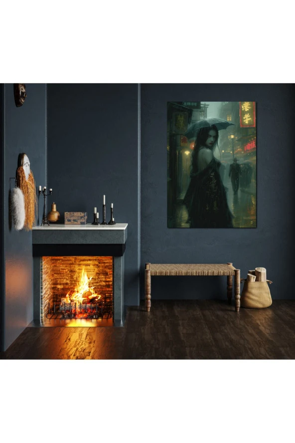 Eski Çağ Gotik Kadın Portresi Kanvas Tablo - Resim 4