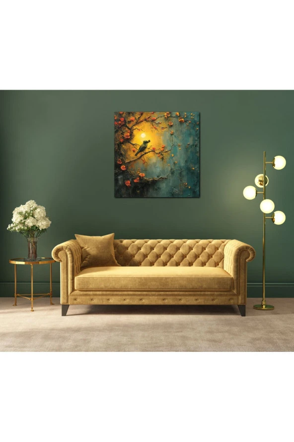 Gotik Dönem Kuş Kanvas Tablo - Resim 4