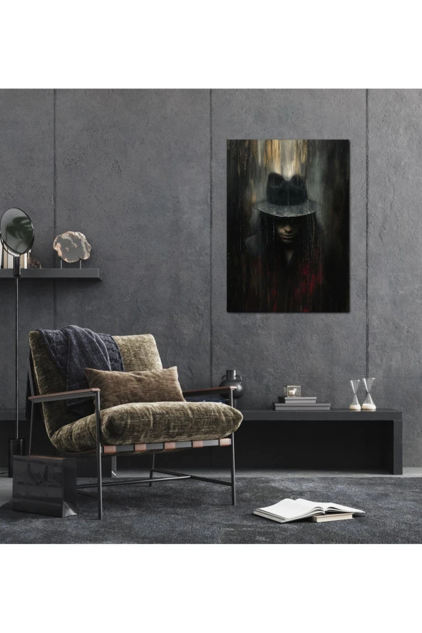 Gotik Adam Rönesans Karanlık Kanvas Tablo - Resim 4