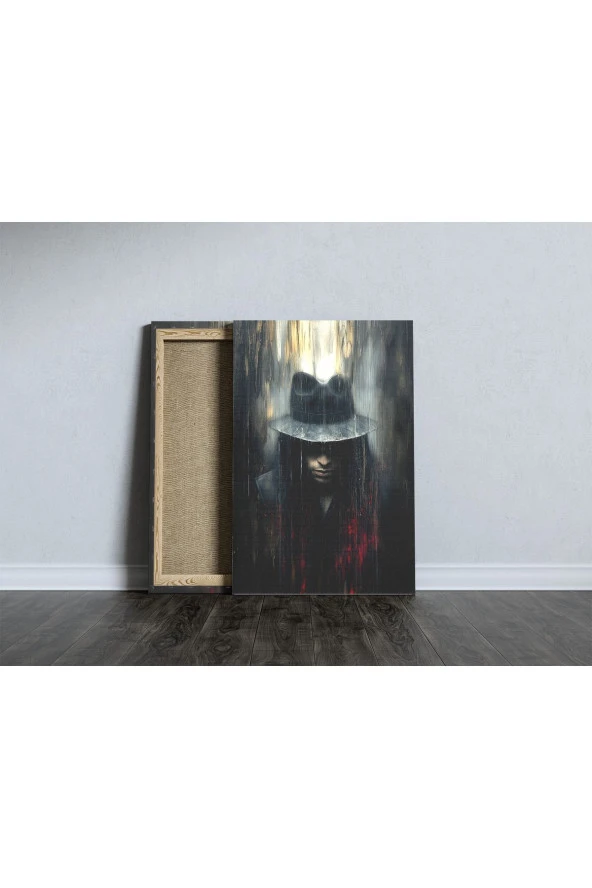 Gotik Adam Rönesans Karanlık Kanvas Tablo - Resim 2