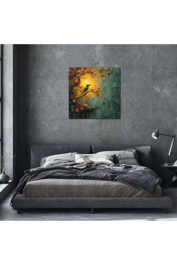 Gotik Dönem Kuş Kanvas Tablo - Resim 5