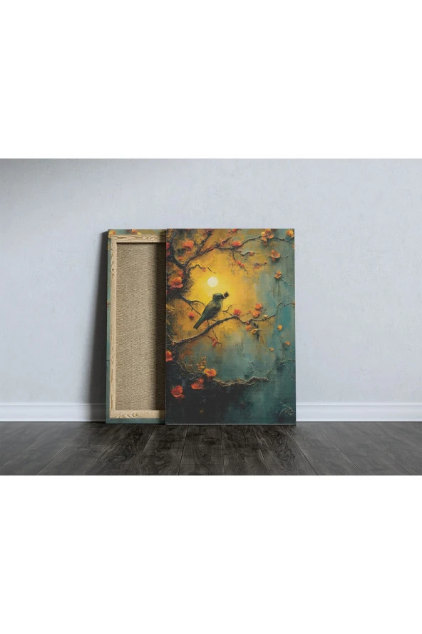 Gotik Dönem Kuş Kanvas Tablo - Resim 6