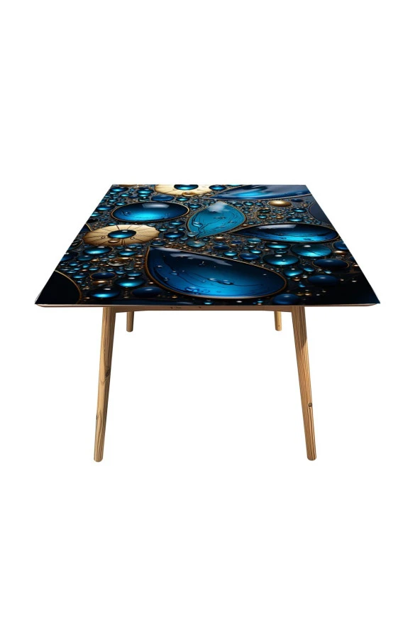 Masa Kaplama Folyosu Mobilya Masa Kaplama Folyo Safir Kabartma Görünümlü Damlacıklar - Resim 3