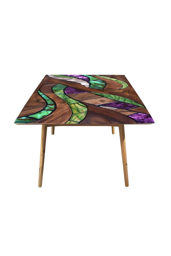 Masa Kaplama Folyosu Mobilya Masa Kaplama Folyoları Ahşap Zümrüt Karışımı - Resim 3