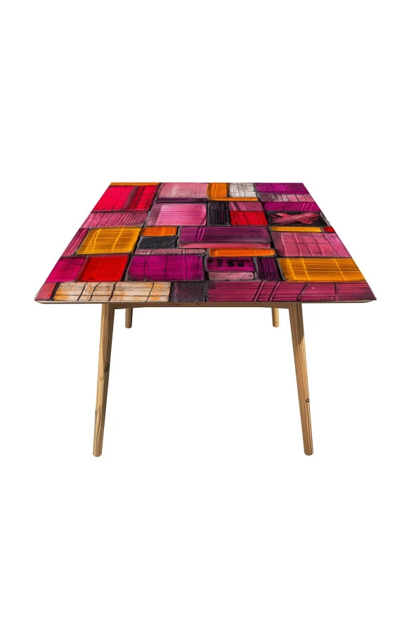 Masa Kaplama Folyosu Mobilya Masa Kaplama Folyoları Pembe Çizikli Folyo - Resim 3