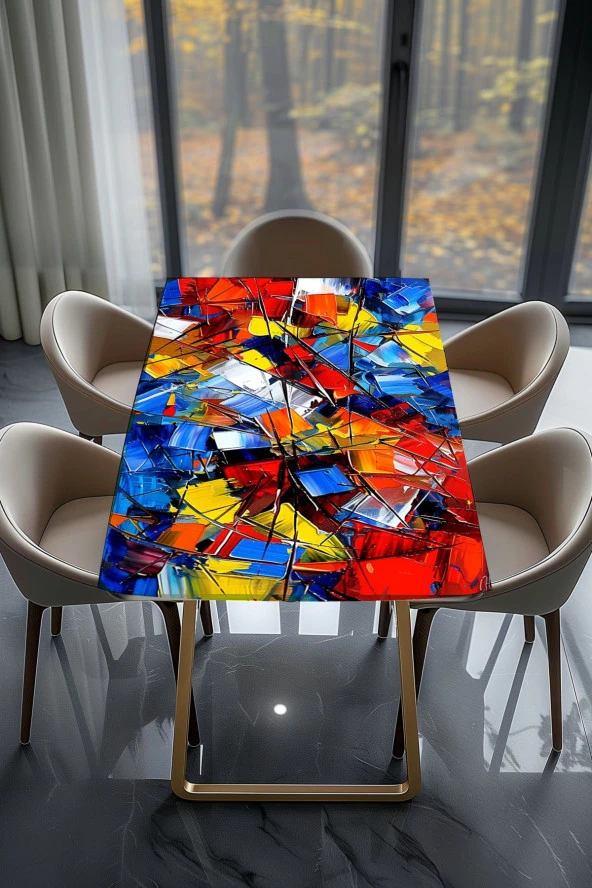 Masa Kaplama Folyosu Mobilya Masa Kaplama Folyoları Kristal Rengarenk Tasarım - Resim 2