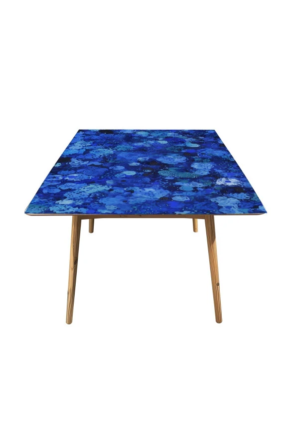 Masa Kaplama Folyosu Mobilya Masa Kaplama Folyoları Mavi Tonlu Renkli Tasarım - Resim 3