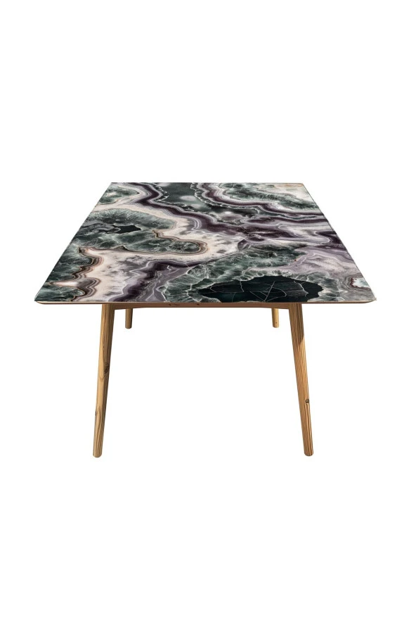 Masa Kaplama Folyosu Mobilya Masa Kaplama Siyah Mermerler - Resim 3