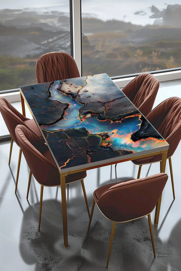 Masa Kaplama Folyosu Mobilya Masa Kaplama Folyoları Lav İçerisindeki Su Detayı ürün görseli