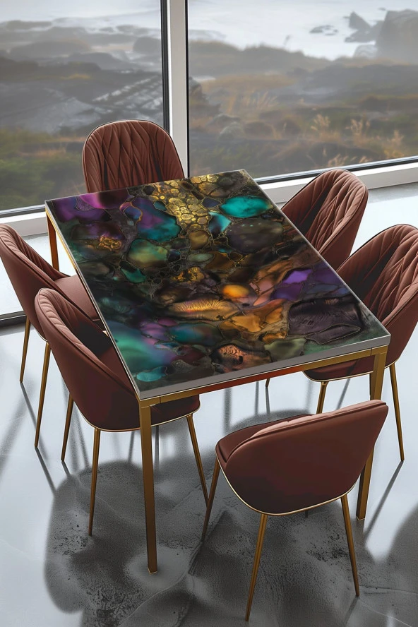 Masa Kaplama Folyosu Mobilya Masa Kaplama Folyoları Karanlık Kehribarlar