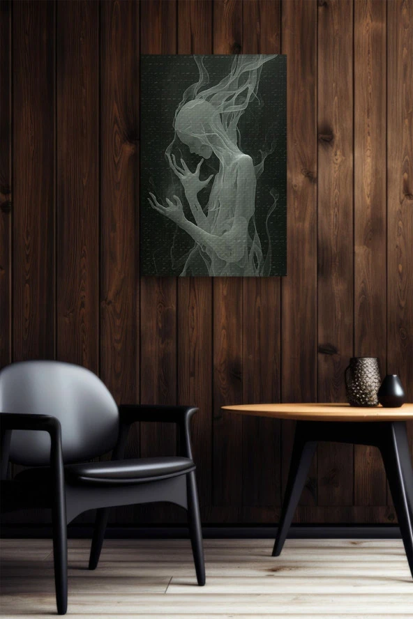 İnsan Görünümlü Mum Yağlı Kanvas Tablo - Resim 4