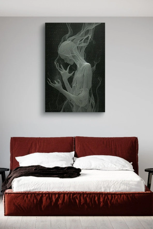 İnsan Görünümlü Mum Yağlı Kanvas Tablo - Resim 7