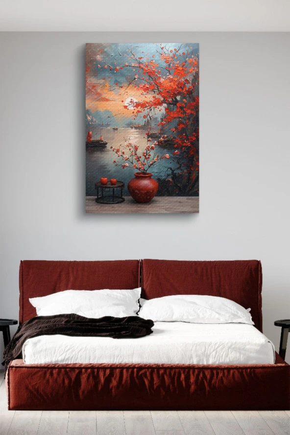 Vazo Resmi Yağlı Kanvas Tablo - Resim 3