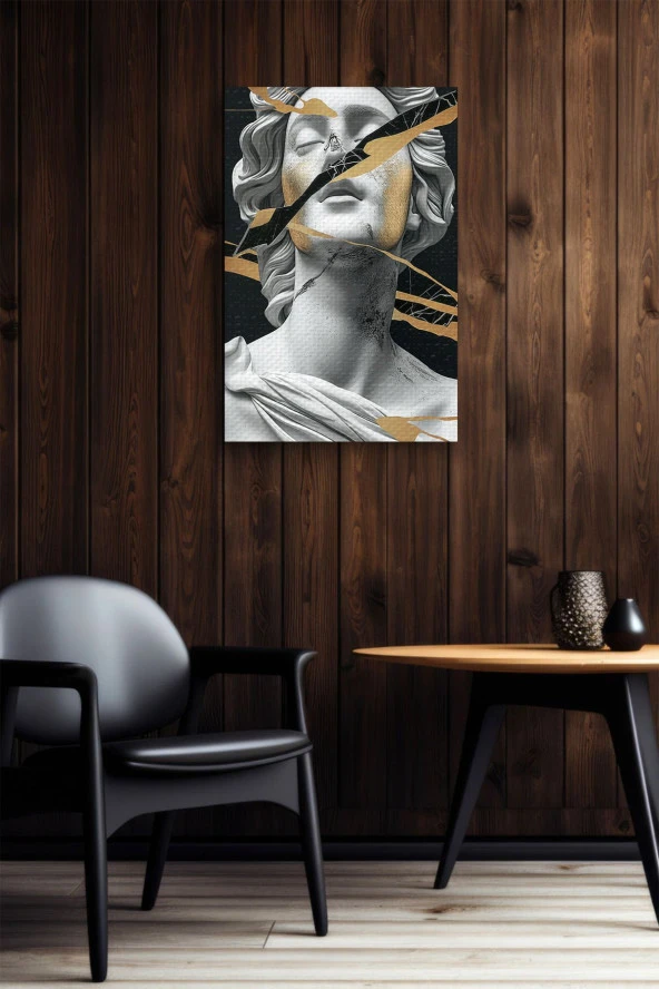 Modernist Rönesans Heykel Yağlı Kanvas Tablo - Resim 5