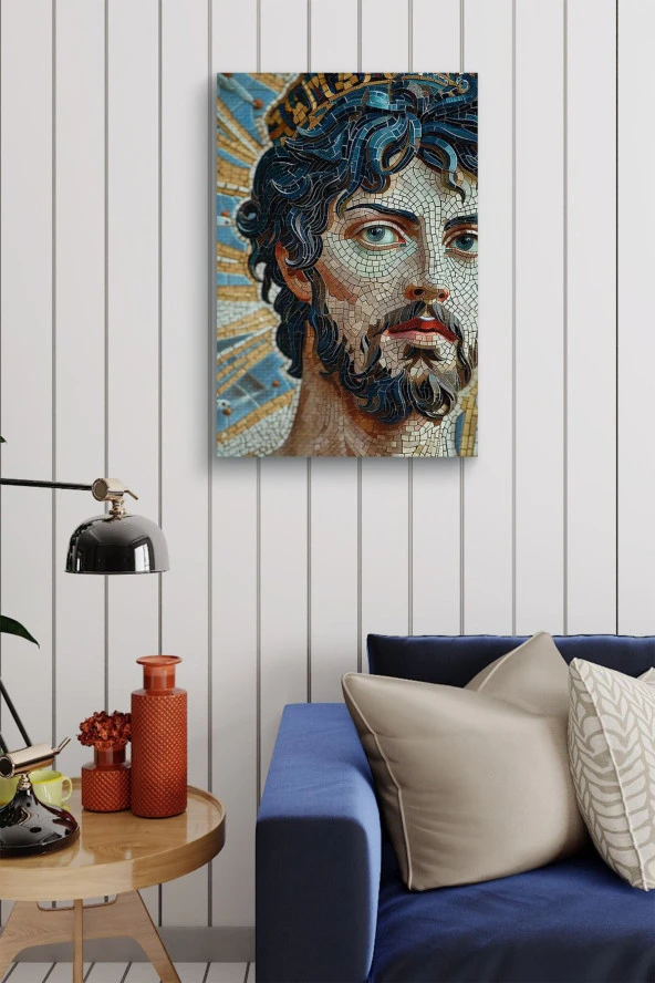 16. Yüz Yıl Mozaik Yağlı Kanvas Tablo - Resim 2