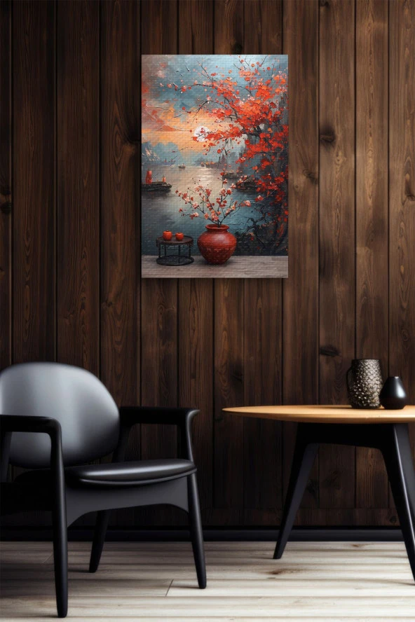 Vazo Resmi Yağlı Kanvas Tablo - Resim 6