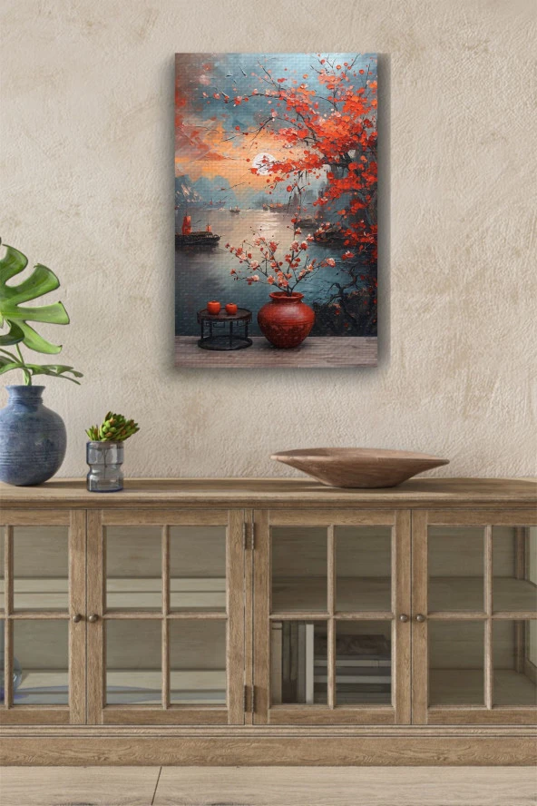 Vazo Resmi Yağlı Kanvas Tablo ürün görseli