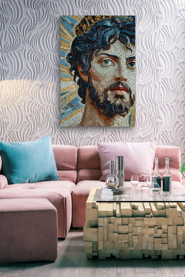 16. Yüz Yıl Mozaik Yağlı Kanvas Tablo - Resim 5