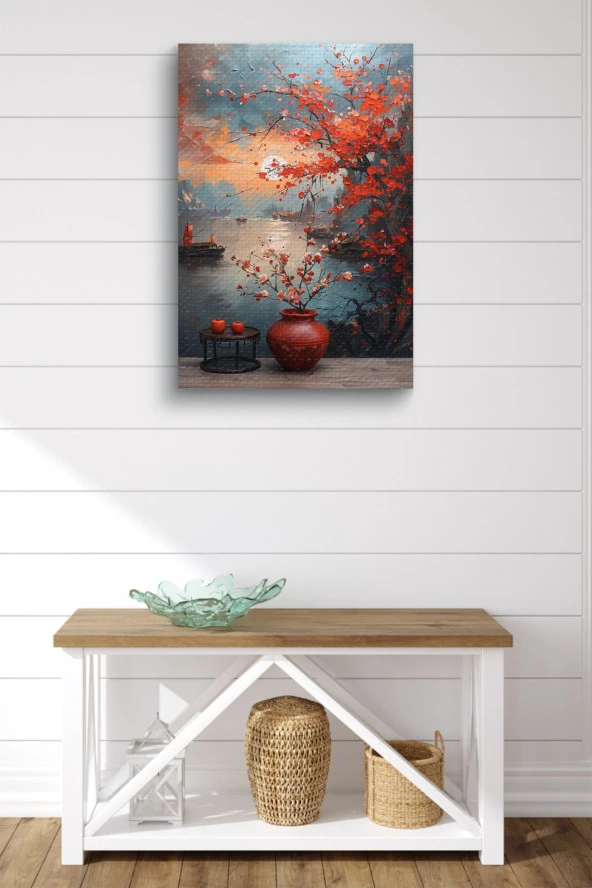 Vazo Resmi Yağlı Kanvas Tablo - Resim 2