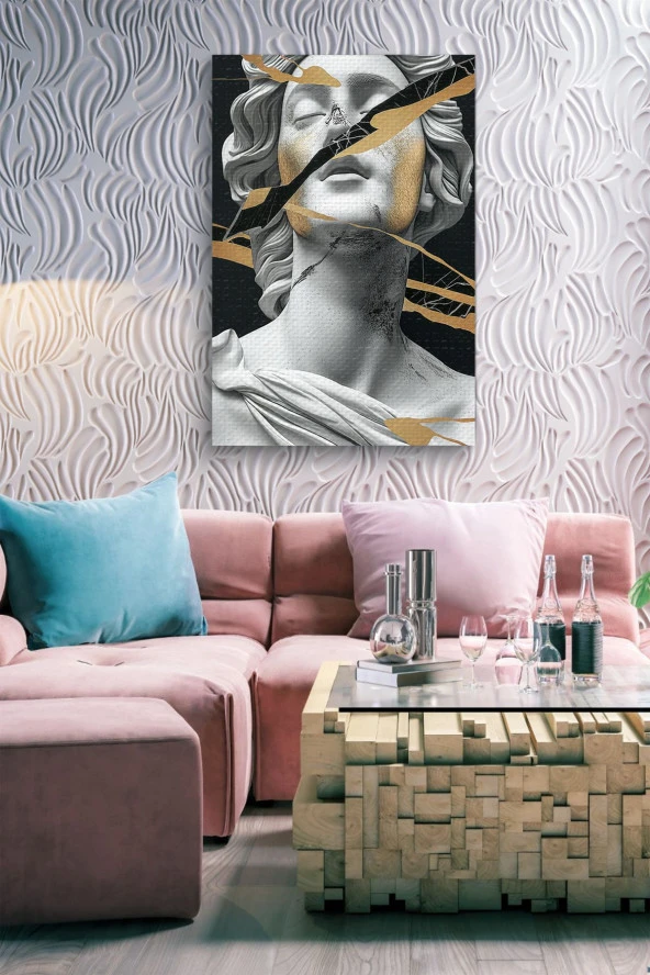 Modernist Rönesans Heykel Yağlı Kanvas Tablo - Resim 6