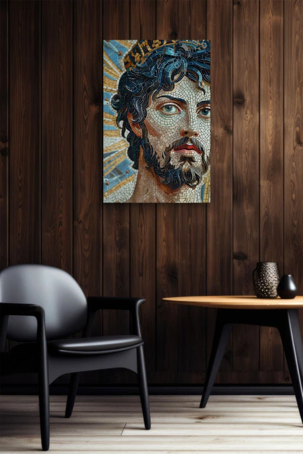 16. Yüz Yıl Mozaik Yağlı Kanvas Tablo - Resim 4