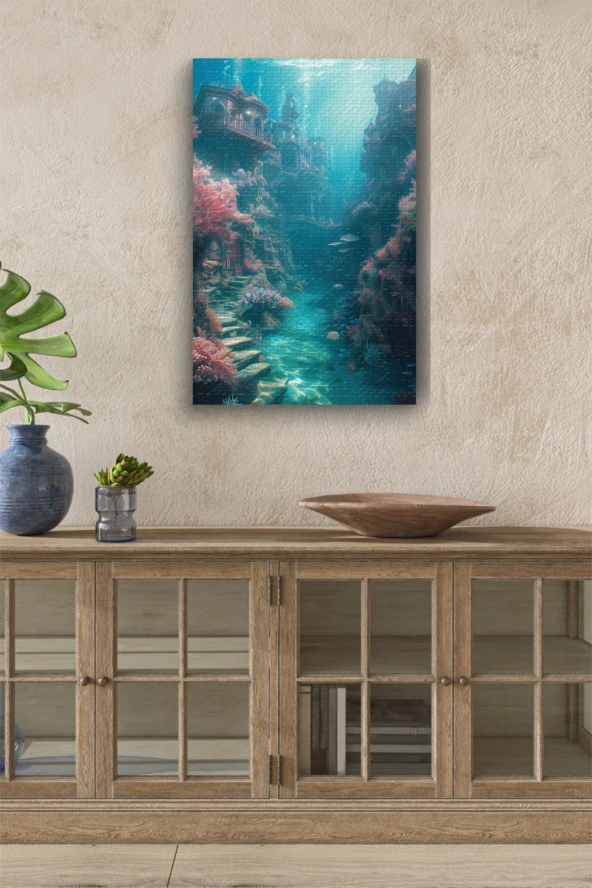 Su Altı Şehri Kanvas Tablo ürün görseli