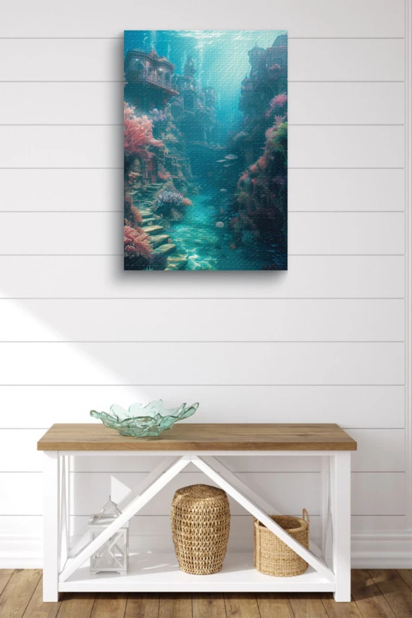 Su Altı Şehri Kanvas Tablo - Resim 2
