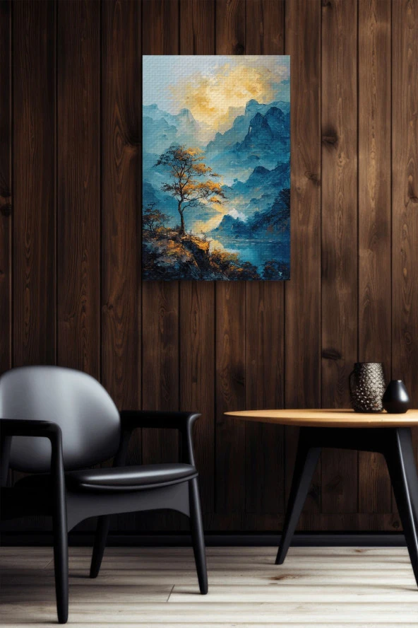 Yalnız Ağaç Yağlı Tablo Özel Tasarım - Resim 6