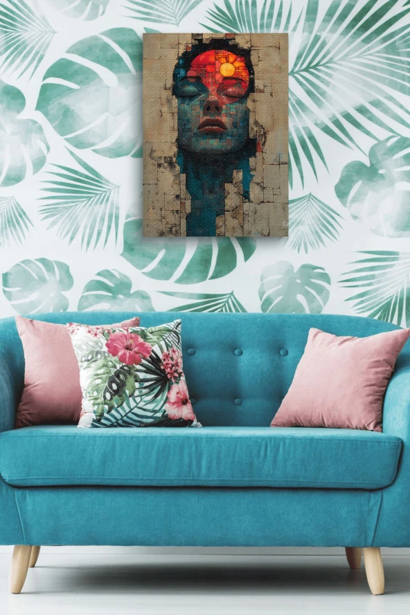 Modern Kadın Yağlı Kanvas Tablo - Resim 6