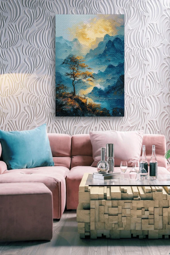 Yalnız Ağaç Yağlı Tablo Özel Tasarım - Resim 7