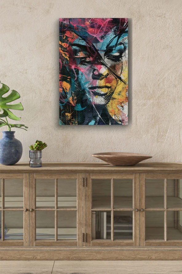 Futuristik Grafitti Yağlı Kanvas Tablo ürün görseli