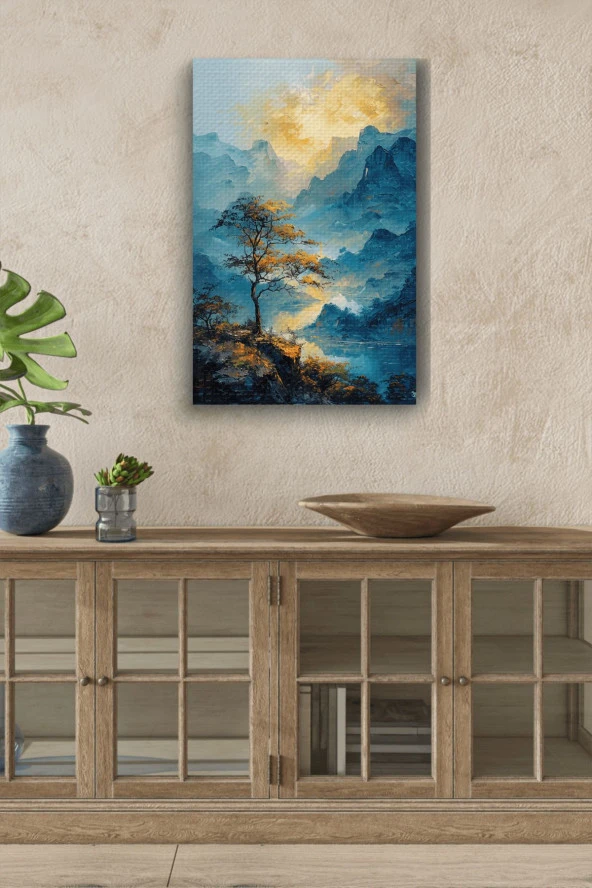 Yalnız Ağaç Yağlı Tablo Özel Tasarım ürün görseli