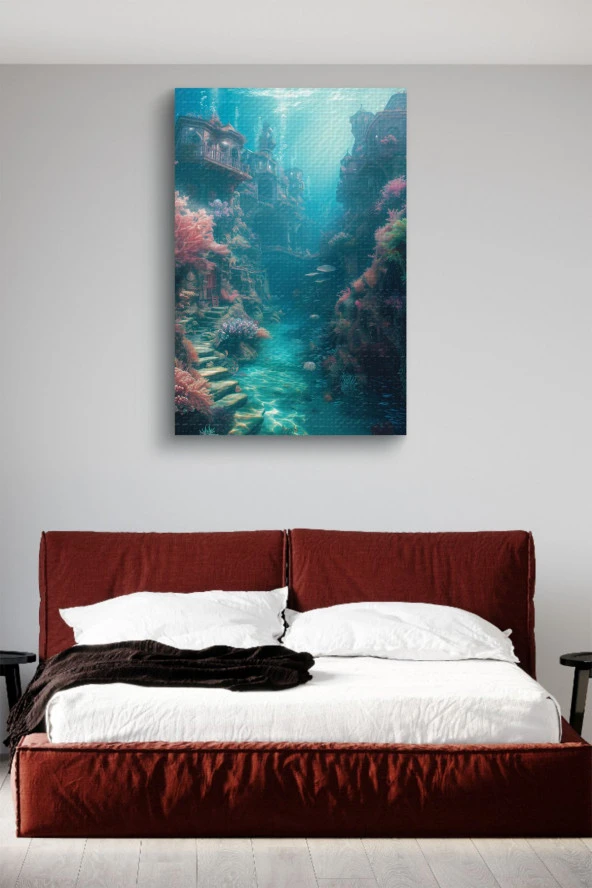 Su Altı Şehri Kanvas Tablo - Resim 3