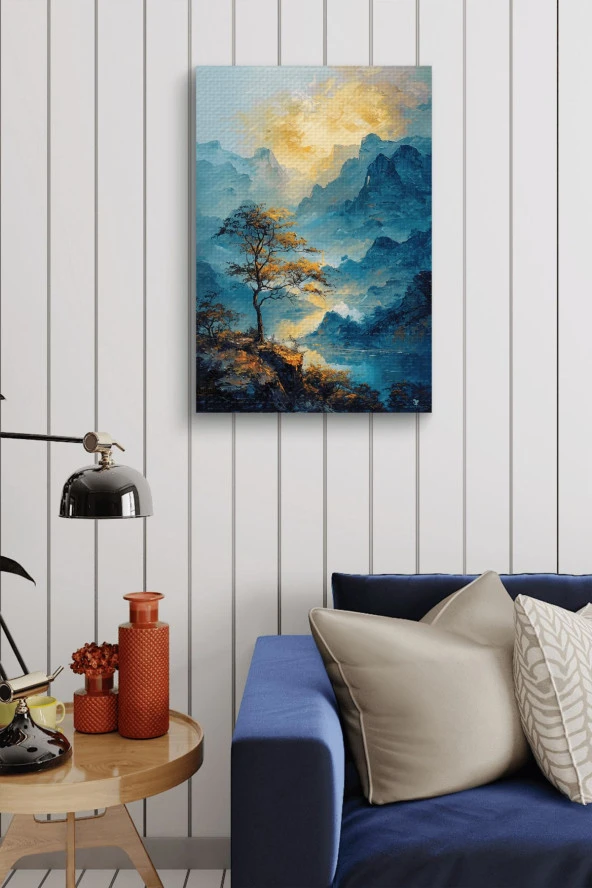 Yalnız Ağaç Yağlı Tablo Özel Tasarım - Resim 4