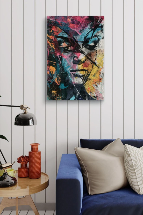 Futuristik Grafitti Yağlı Kanvas Tablo - Resim 4