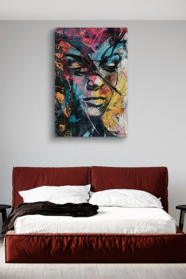 Futuristik Grafitti Yağlı Kanvas Tablo - Resim 3