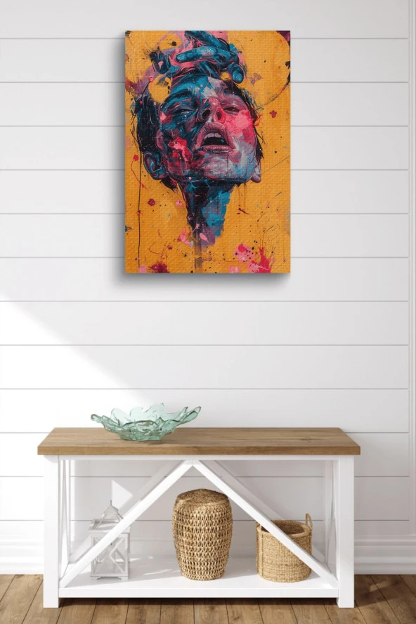 Dekoratif Futuristik Kadın Tablosu - Resim 2